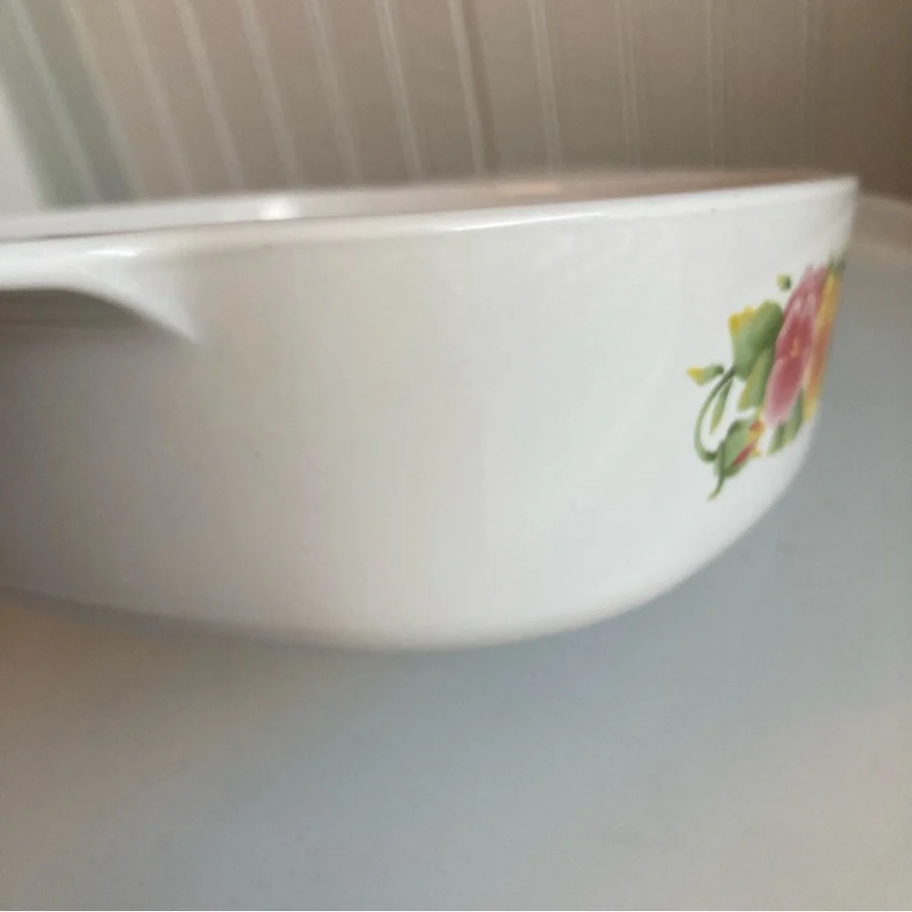 Vintage Corning Ware A -2- B, 2 Liter Summer Blush Pansies Casserole Dish Flower